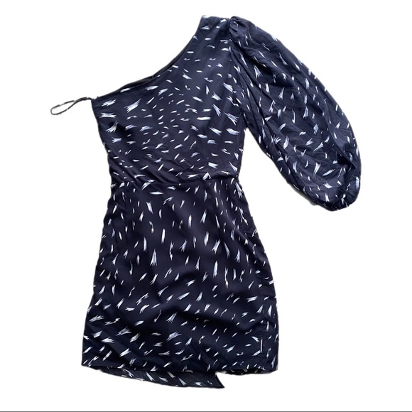 IRO Akubra One Shoulder Dress black white 32 nwt - Picture 2 of 9